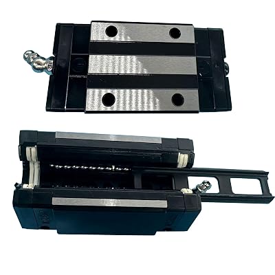 HGH20CA Linear Slider Block, 2pcs 20mm HG20 Square Bearing Slider Block with 2 Sets HV20 Self-Lubricating Dust-Proof Oil Box Dustproof Accessories for Guideway Rail as CNC Kit Part Replacement