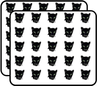 Panther Face Art Decorative Scrapbooking Sticker Waterproof Vinyl Stickers for Water Bottle, Laptop & Phone Case 50 Pack