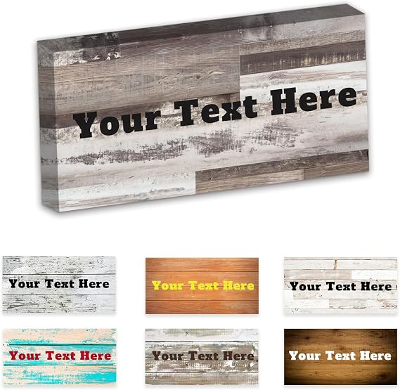 CCWACPP Custom Sign for Wall Decor Customized Sign with Your Text Personalized Family Sign Canvas Prints Rustic Farmhouse Quotes Decor Framed (Scale 1)