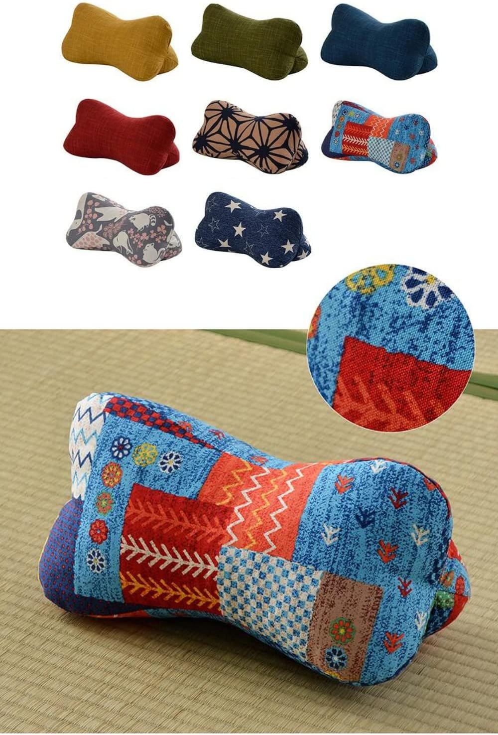 BJDesign NeckBone Chiropractic Pillow, Made in Japan, Cervical Neck Pain Relief with Comfort Adjustment Use at Home Bed, Office, Travel, Camping