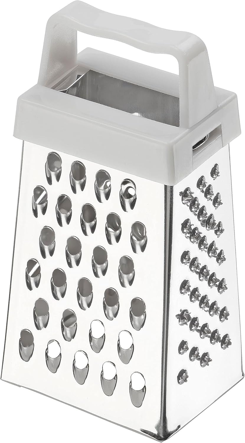 Chef Aid Mini Grater, Efficent Kitchen Gadget, Perfect for Grating Garlic, Nutmeg, Chocolate, and Parmesan, Dishwasher Safe, Metallic, 6,6 x 3,8 x 2,8 cm