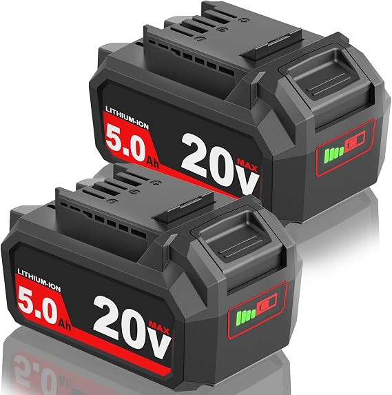 2Pack 5.0Ah High-Capacity Battery Replacement for Skil 20V Battery