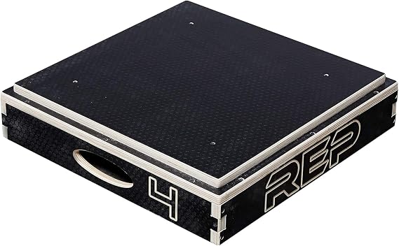 Rep Wooden Plyo Box | Stackable Jump Platforms for Home Gym Workouts | Multiple Height Options from 4, 6.8 and 12" Exercise Step Up Boxes for CrossFit & Plyometric Training | Durable Fitness Equipment