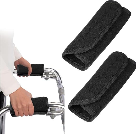 Walker Handle Cushions Universal Walk Hand Grip Covers Crutch Pads Washable Crutches Padding Pads for Crutches Padded Hand Covers for Rolling Wheelchair Walker Elderly Grippers Rollator Handle