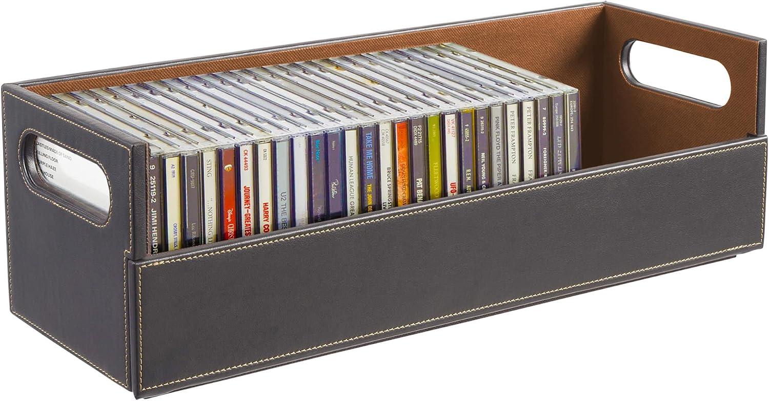 Richards Homewares Chocolate Stacking CD Tray