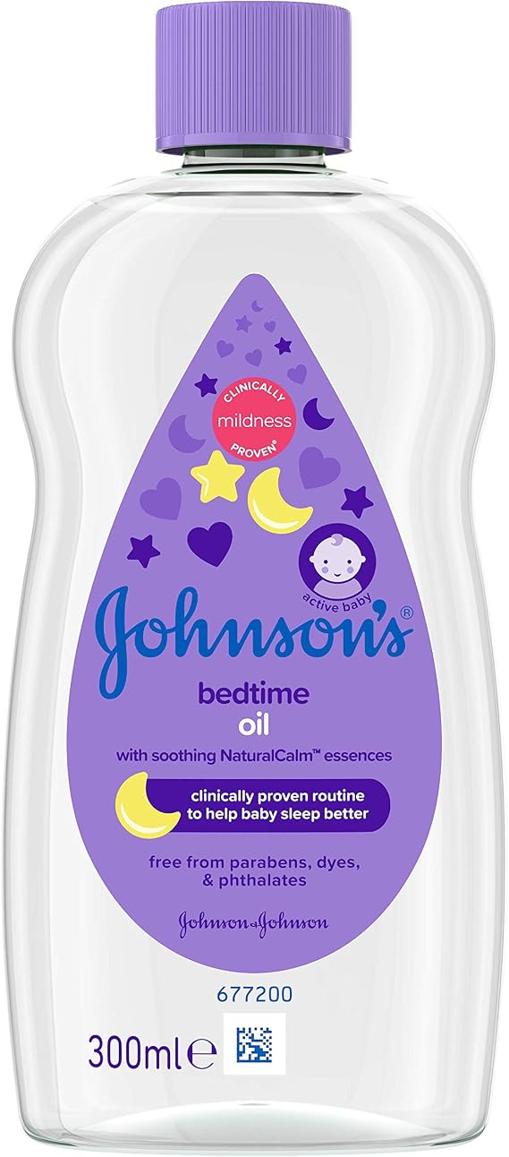JOHNSON'S Bedtime Oil 300ml – Leaves Skin Soft and Smooth – NaturalCalm Aromas