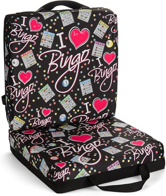 I Love Bingo Pattern Double Pillow for Bingo Relief