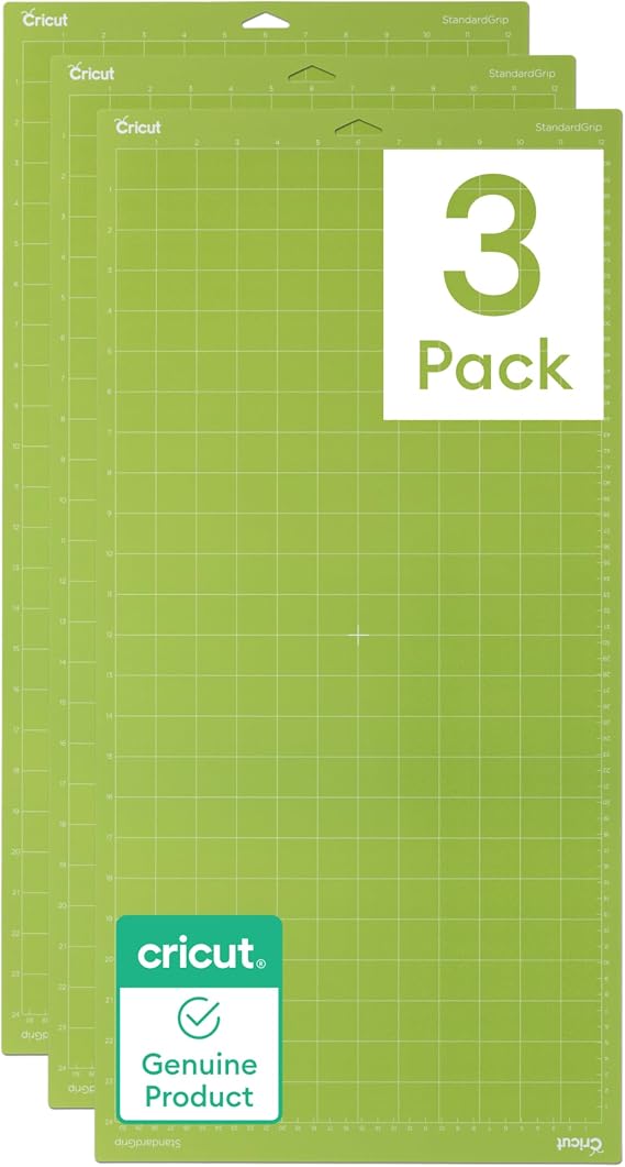 Cricut StandardGrip Machine Mats 12in x 24in, Green (3 Count)