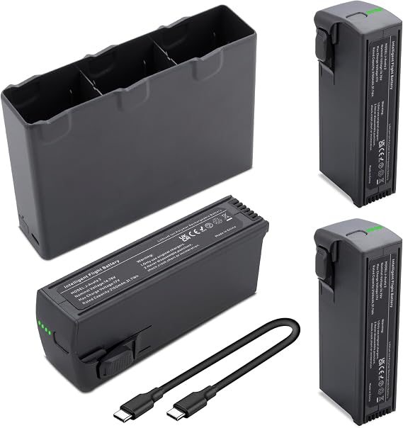 3-Pack Avata2 Intelligent Flight Battery , Two-Way 3-Channel Charging Hub