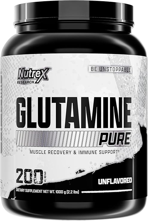 Nutrex Research L-Glutamine Powder - 200 Servings - Pure Unflavored, Non-GMO & Gluten Free