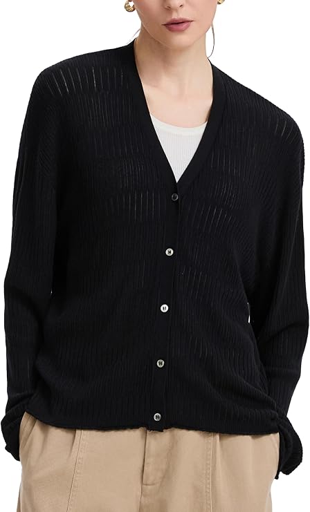 Lightweight Cardigan for Women - Cropped V Neck Shrug for Dresses
