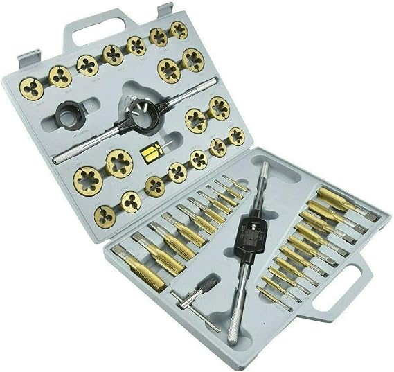 Vct Pro-grade 45pc Large-diameter Titanium Mm Metric Tap & Die Threading Tool Set