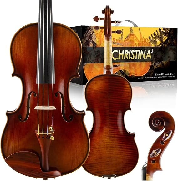 CHRISTINA S100C Violin Instrument Adult Full Size Violin 4/4 Best Handmade Professional Acoustic Violins Kit