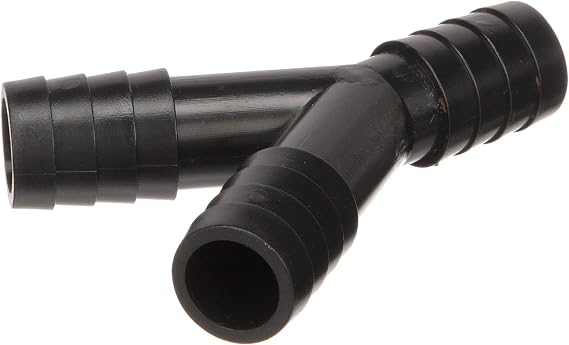 Seachoice 3-Way Y Fitting, Fits 3/4 in. ID Hose, Black Plastic