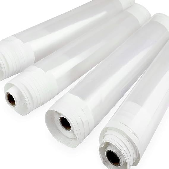 Eazzzy Cover - Clear Plastic Book Protector Film Roll - 33m x 5m - Pack of 4