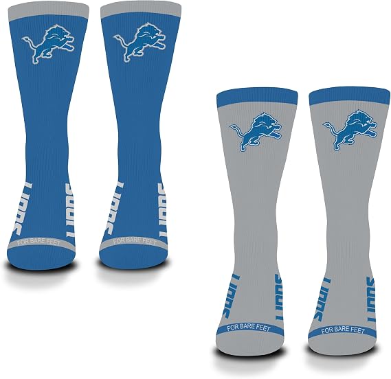 For Bare Feet - NFL MVP Classic Home & Away Crew Socks - 2 pack