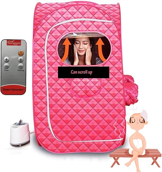 Portable Personal Sauna 2l Home Steam Sauna Tent Folding, Full Body Pop Up Sauna Room with Steamer & Remote Control, Lightweight Personal Steam Sauna Spa for Therapeutic Relaxation at Home