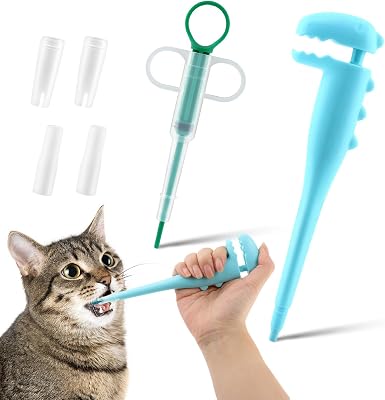Pet Pill Shooter,Dog Pill Shooter Cat Pill Shooter,Pet Pill Dispenser,Cat Tablet Soft Tip Syring-e Pet Medica-l Feeding Dispenser Tool for Small AnimalsColor:Blue