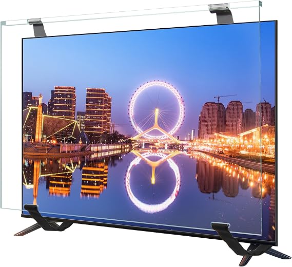 Fohil 65 Inch Screen Protector, HD Clear Acrylic Protective Display Protector, For Single-point/Dual-point Support TV/Wall-mounted TV/Computer Monitor