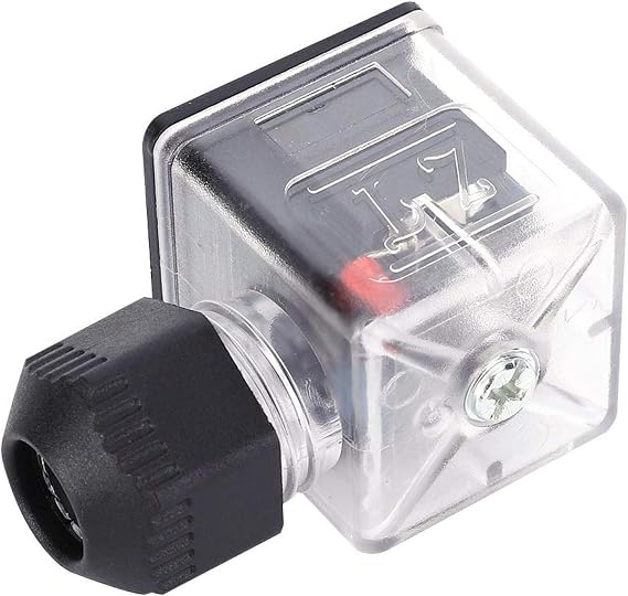 5Pcs Solenoid Valve Plug 24V Universal Electromagnet Coil Plug of Hydraulic Solenoid Valve, Plug Solenoid Valve Accessories Electrical Connector Waterproof with Light Non-Cable DC