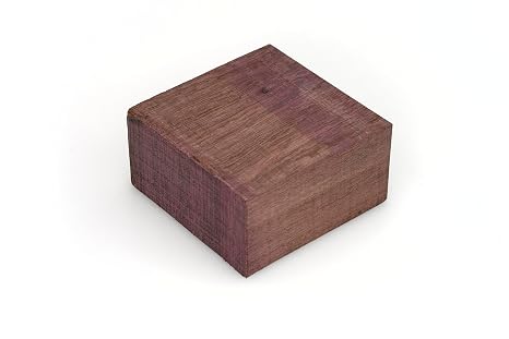 Exotic Wood Zone Unfinished Wood Bowl Blanks Kiln Dried | Hardwood Square Blocks for DIY Woodworking Enthusiasts, Large Wood Bowl Blanks for Decorative Bowls (Purpleheart, 5" x 5" x 2")