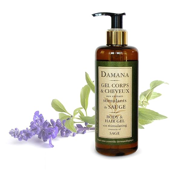 DAMANA Organic Bath Line Shampoo, Body & Hair Gel - 10.1 Fluid Ounce/300 Ml