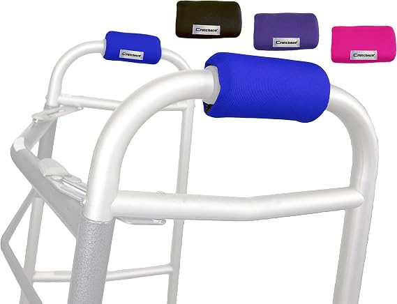 Crutcheze Walker Handle Cushions and Pads, Padded Hand Grip Covers Blue
