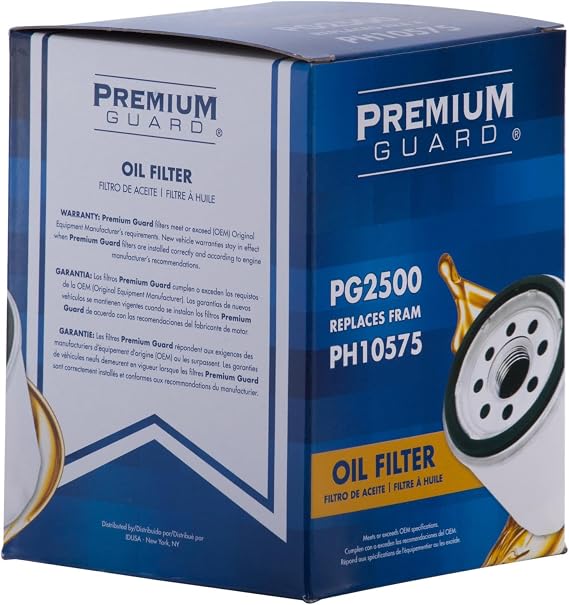PG PG2500 Optimal Protection Oil Filter | Fits 2014-2026 Chevrolet Silverado 1500, GMC Sierra 1500 5.3L, 6.2L; 2011-2026 Ford F-150 3.5L, 5.0L, Mustang 5.0L