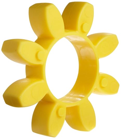 Lovejoy 61448 Size CJ 24 Curved Jaw Coupling Spider, Urethane - 92 Shore A, Yellow, 310 in-lbs Nominal Torque, 10600 rpm Max Rotational Speed