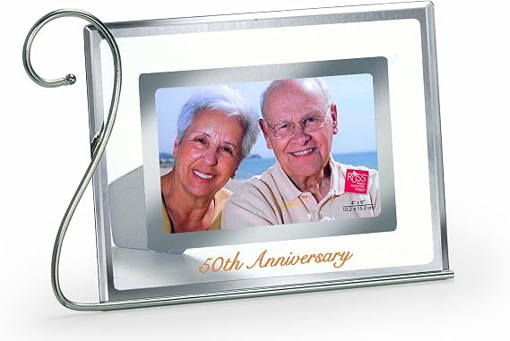 RUSS 50th Anniversary Glass Frame, 4 by 6-Inch