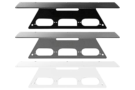 2021 Ford Super Duty F250 Aluminum Body Trucks Permanent Compatible - No-Drill Aluminum Mounting Plate for Spotlights - No Cam - Black