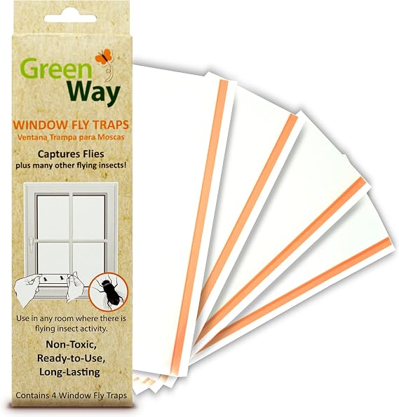 Greenway Window Fly Traps, 1 Pack (Includes 4 Traps)