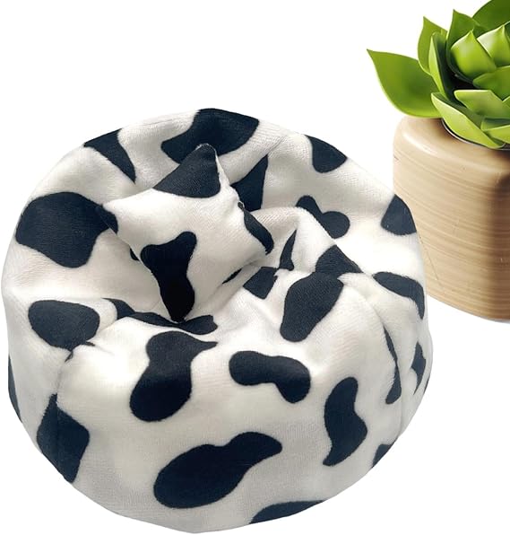 Bean Bag Chair Ornament - Mini Sofa Dolls Seat Table Display Accessory, 5.91x5.91x4.72 inches Cute Decorative Bean Bag Chair for Bedroom Nursery Kids Room Playroom, Pretend Play Photo Prop