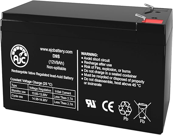 AJC Battery Compatible with Razor E300 12V 9Ah Electric Scooter Battery