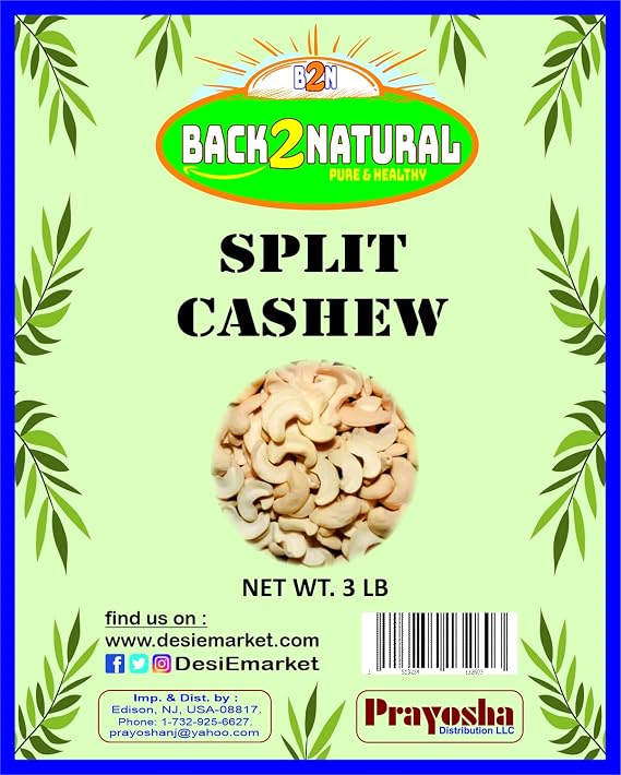 Back2Natural Split Cashew - 3lb