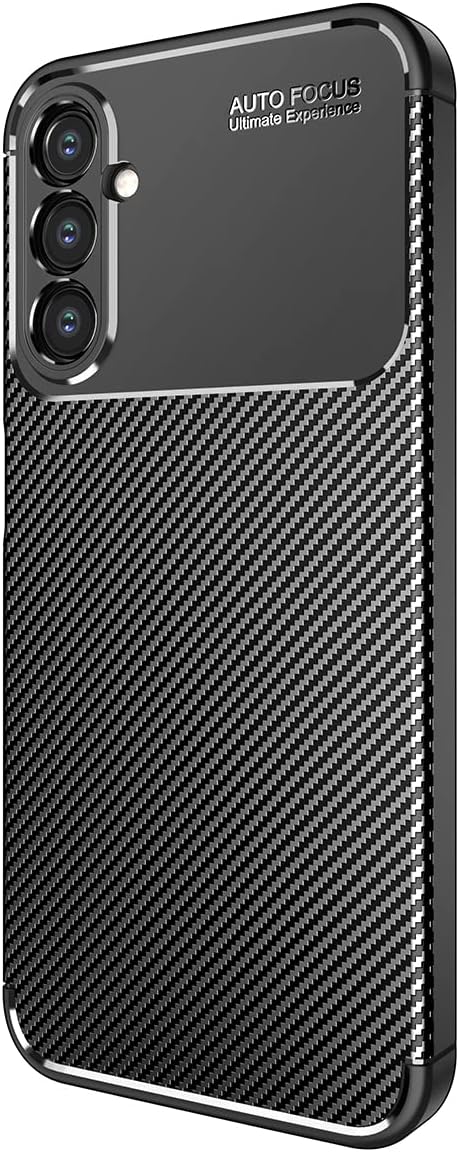 Spia Samsung Galaxy A54 Case Black Carbon Silicone Original Flexible Thin Improved Durable Anti-Shock New Generation Design Samsung Galaxy A54, Black