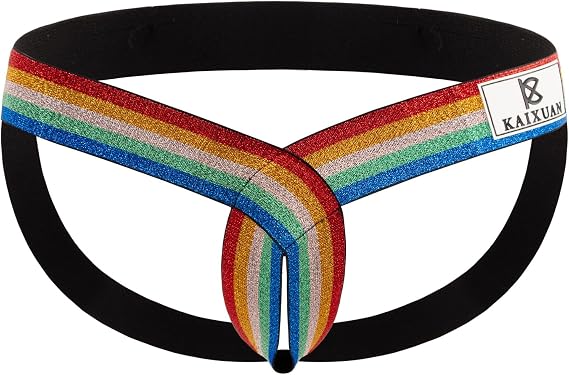 Mens Sexy Jockstrap Underwear, Low-waist Hip-lifting G-String Thongs Jock Strap Athletic Supporters for Men