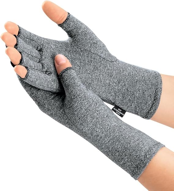 IMAK Compression Arthritis Gloves - Fingerless, Support for Joint Pain & Circulation, Unisex, Compression Gloves