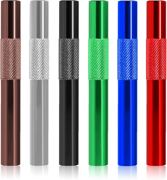 Reusable Metal Straws - Eco-Friendly and Durable, Great for Outdoor Travel, Coffee, Drinking Straws, Mixed Colors 6 Pieces