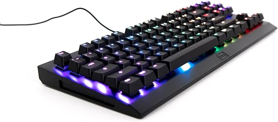 Wooting one Analog RGB TKL Mechanical Gaming Keyboard (Pressure Sensitive, Clicky Blue Optical Switch,lt;1ms Input, RGB backlighting, Aluminum Chassis, N-Key Rollover, US Layout) - Black