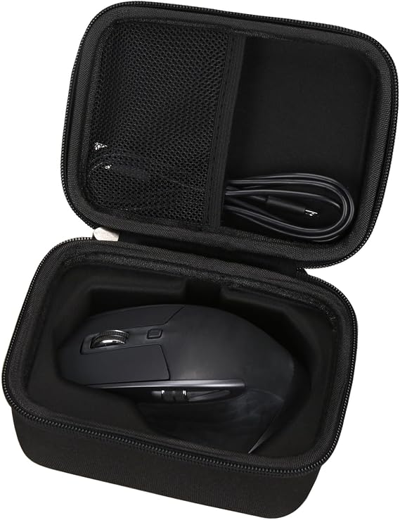 Mchoi Hard Case for Logitech MX Master 4/3/3S/2S, Travel Mouse Case, EVA Hard Shell, Shockproof, Water-Resistant, Cable & Receiver Storage, for Office & Travel