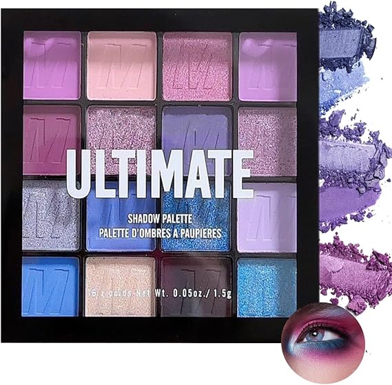 Purple Eyeshadow, Long-lasting Matte Waterproof and Sweat-proof Dazzling Colourful Eyeshadow Palette, Suitable For Day and Night Make-up, Charming Eye Make-up