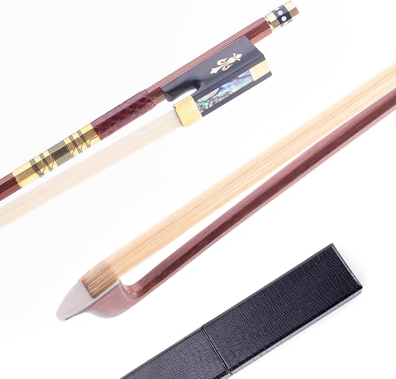 Advanced 4/4 Pernambuco Violin Bow – Handmade, Lightweight & Balanced, Real Horsehair for Deep, Powerful Tone – for Advanced Violinists
