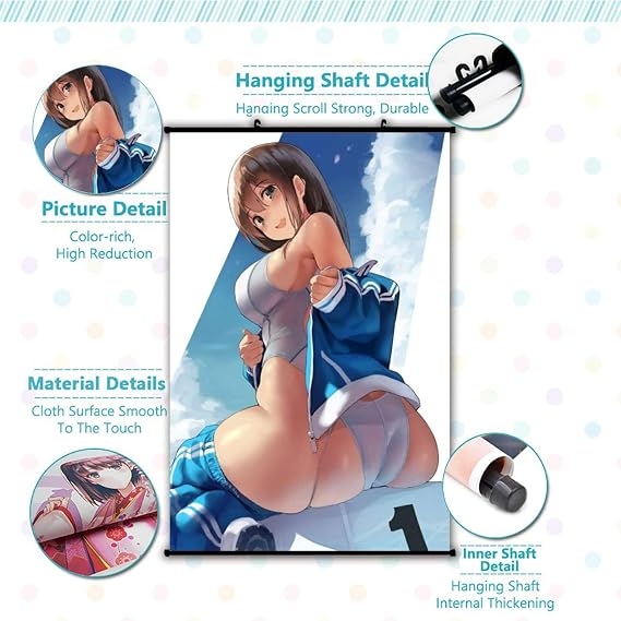 Sexy Camber Ass Bikini Girl Anime Wall Scroll Poster Canvas Painting for Home Wall Decor
