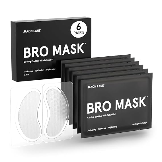 JAXON LANE Bro Mask Under Eye Patches for Men for Dark Circles, 1 x 6 Pairs