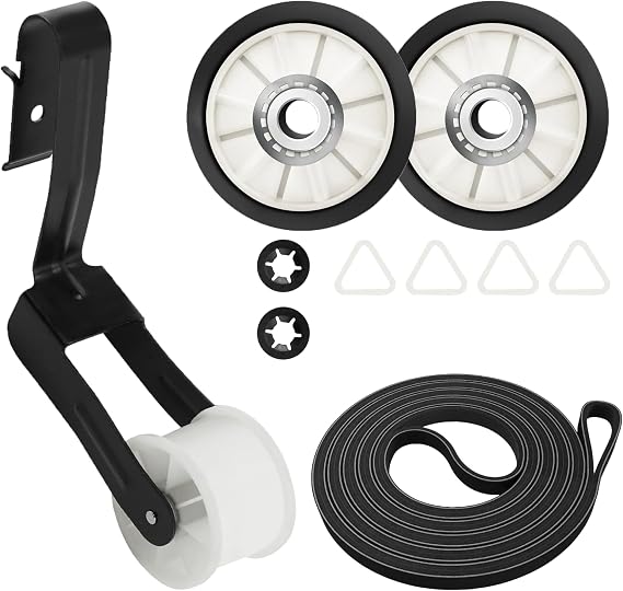 4392065 Dryer Repair Kit with 341241 Dryer Belt, 349241t, 691366 - Dryer Parts for Whirlpool Kenmore Maytag Amana, Fit for Model wed4815ew1 ned4655ew1, Replaces AP3131942 AP6010582 WP691366 AP3098345