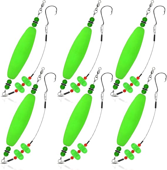 Catfish Float Rigs:Santee Rig Catfish Bait Floats Kit with Rattles & Noise - 8/0 Stainless Hooks for Monster Fish - Durable EVA Bobbers for Boat or Shore Fishing - Catfish Angler's Gift
