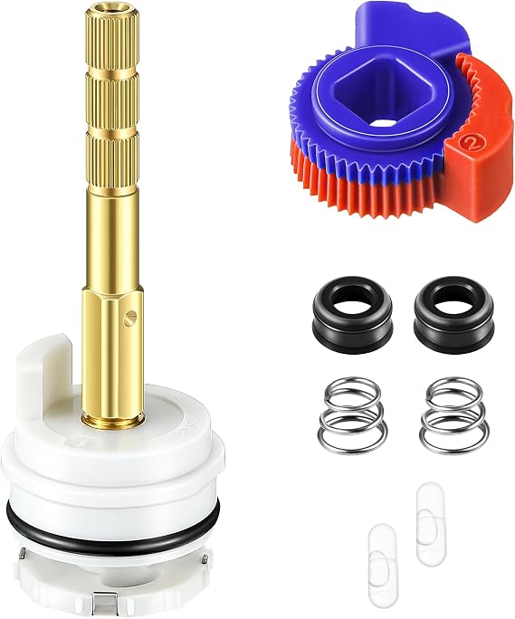 Dreyoo Round Stem Washerless Cartridge Compatible with Danze DA603567, Shower Cartridge Compatible with Glacier Bay and Pegasus Single Handle Tub/Shower Faucets with Temperature Limit Stops(1 Pack)