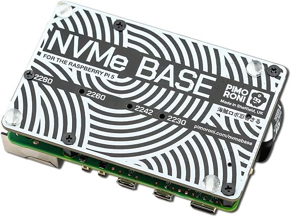 NVMe Base for Raspberry Pi 5 M.2 HAT PCIe Extension Board (M.2 2230 to 2280 Supported) (0TB (M.2))