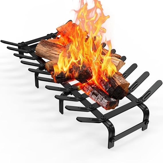 Steel Fireplace Grates Stove Grate Rack Indoor/Fire Pit Grates Outdoor